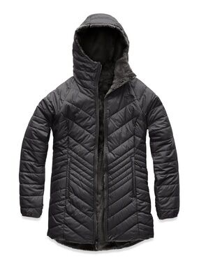 North Face Mossbod Reversible Parka in Asphalt Grey size M like new